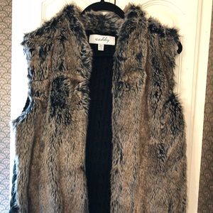 Faux fur vest